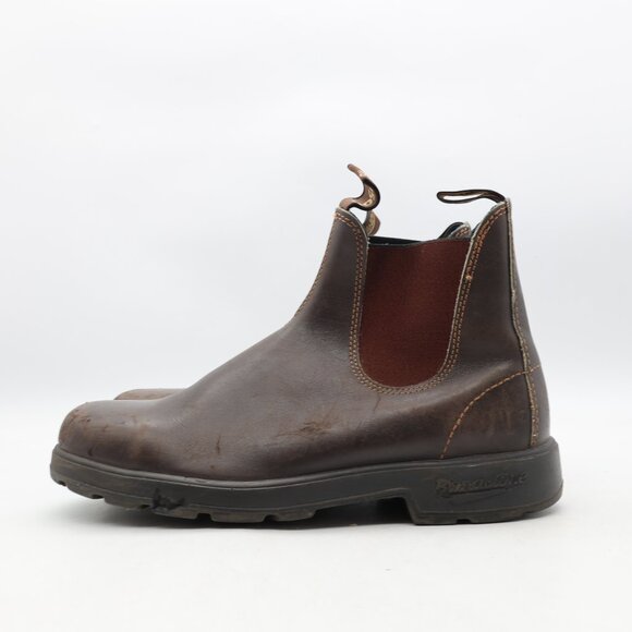 Blundstone Originals 500 Boots Mens US 10 / UK 9 Brown Leather Chelsea Pull On - Picture 3 of 11